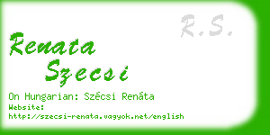 renata szecsi business card